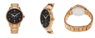 Stuhrling Alexander Watch A102B-05, Stainless Steel Rose Gold Tone Case on Stainless Steel Rose Gold Tone Bracelet